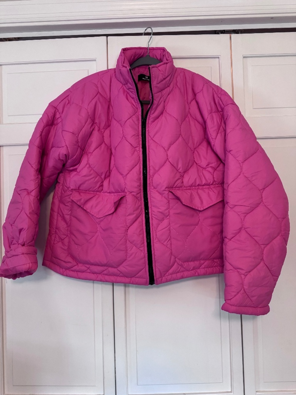 Heartbreak Pink Heart Quilted Puffer Jacket Women’s Medium